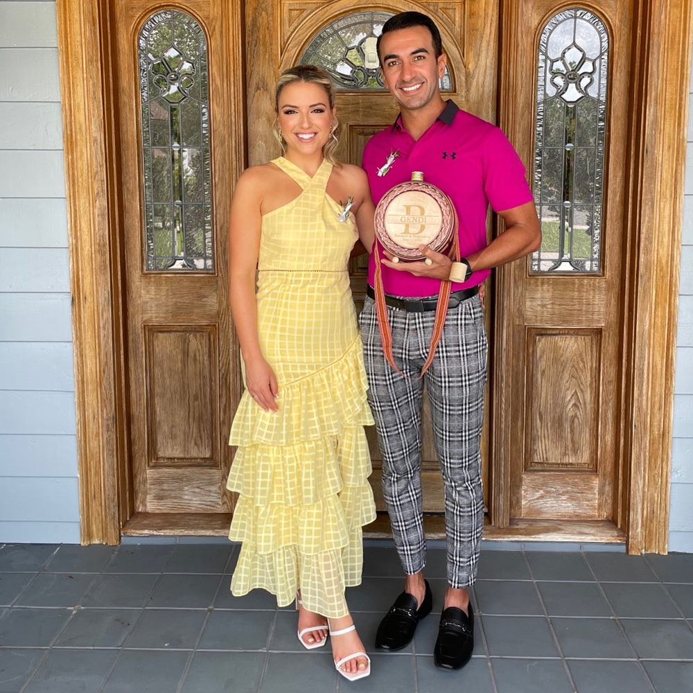 Revolve cocktail wedding guest yellow dress
